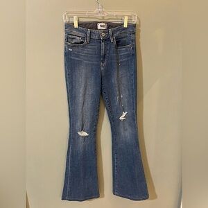 PAIGE high waisted bell canyon flare leg denim size 26 excellent condition